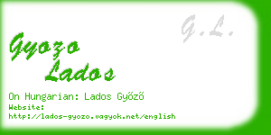 gyozo lados business card