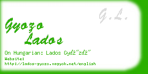 gyozo lados business card